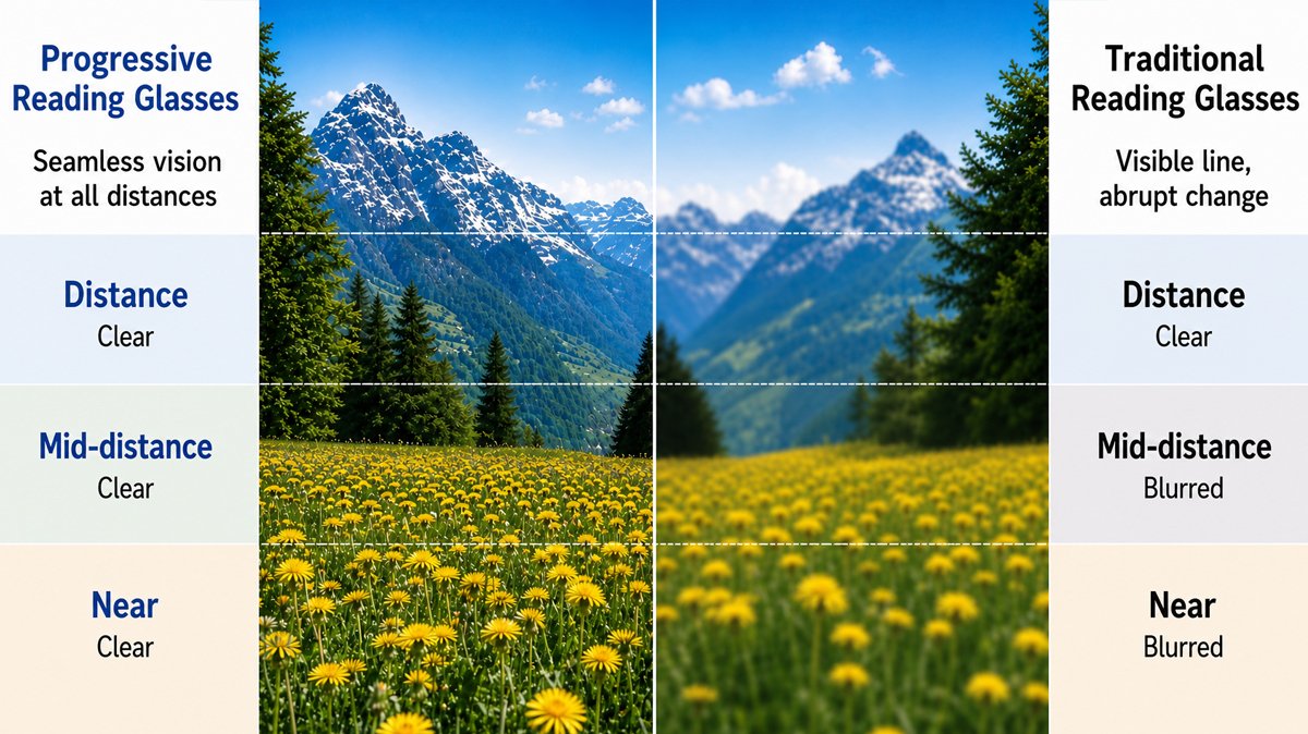 Traditional glasses vs VisionFlex comparison